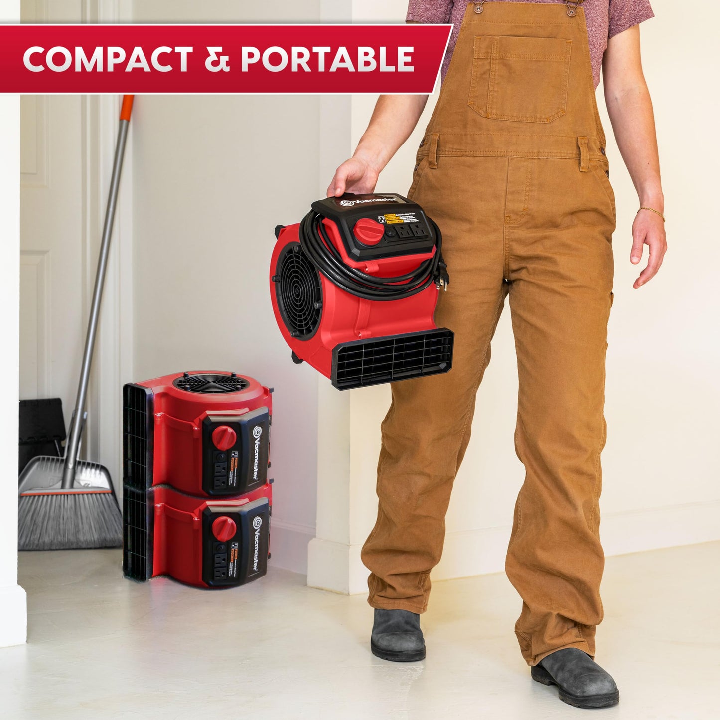 Vacmaster 3 Speed Floor Fan 156W 550CFM Air Mover Utility Blower Fan – AM201 1101