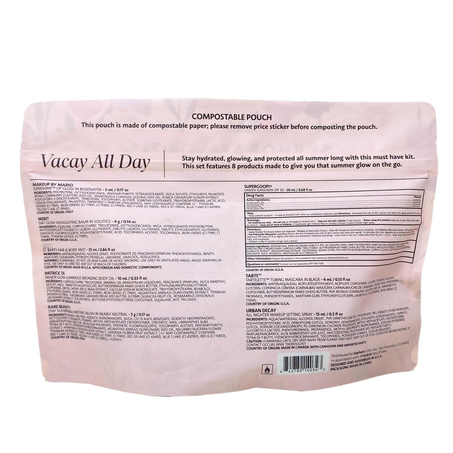 Sephora Favorites Vacay All Day Sun-Ready Beauty Favorites - Set of 8