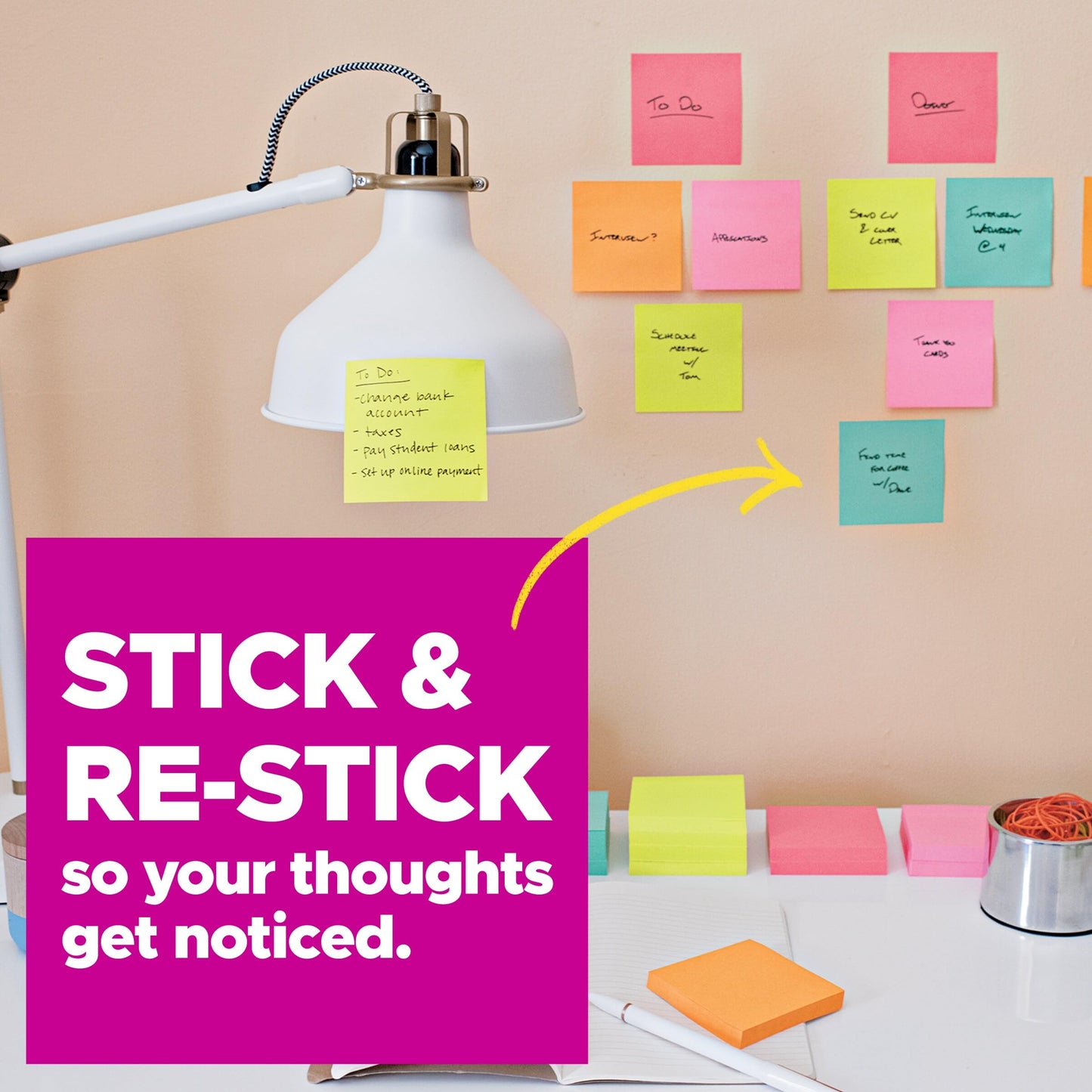 Post-it Super Sticky Notes, Limited Edition Color Collection, 3x3 in, 15 Pads/Pack, 45 Sheets/Pad