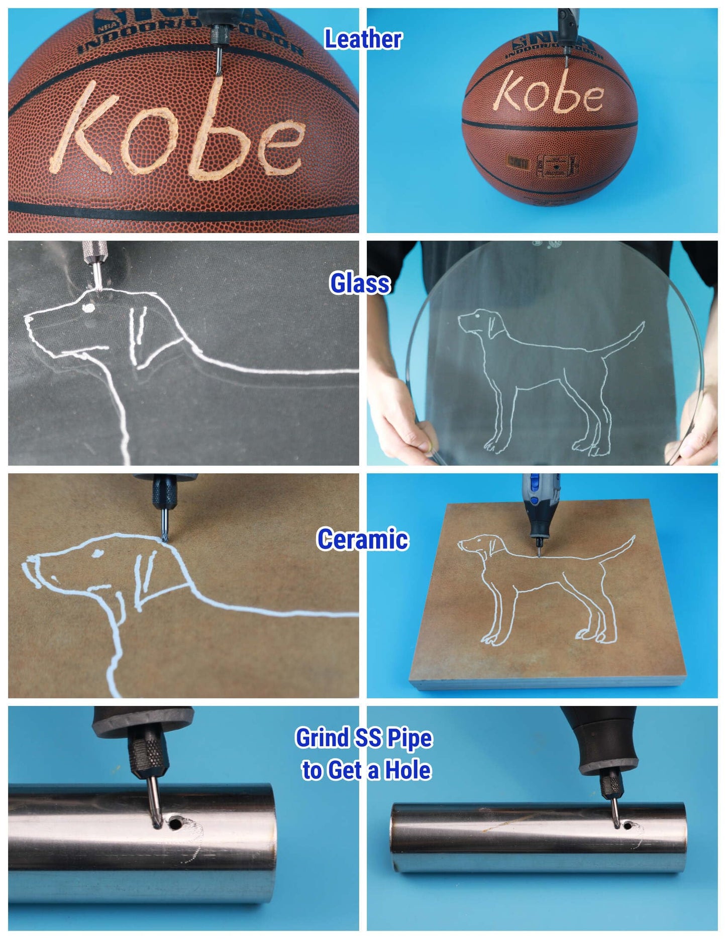 Sworker 20 Pcs Carbide Burr Set 1/8" Shank Compatible with Dremel Bits Rotary Tools Attachment Kit Rasp Drill File Accessories Metal Wood Stone Steel Grinding Carving Cutting Polishing Solid Tungsten