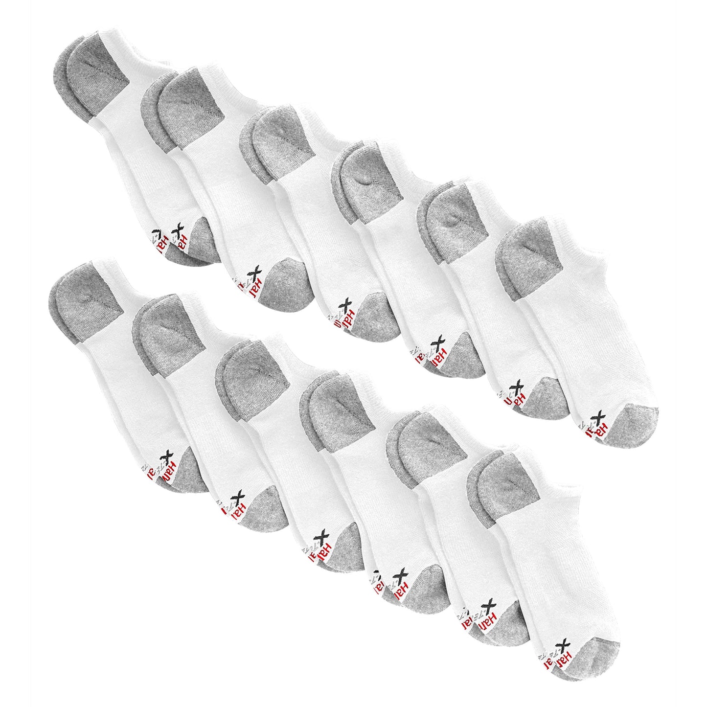 Hanes mens X-temp Lightweight No Show Socks, 12-pair Pack Casual Sock, White, 6 12 US
