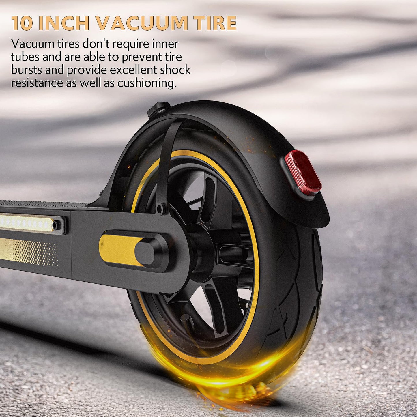 Electric Scooter for Adults, 15Ah Battery 28 Miles Range, 600W Motor, 10" Tires, Folding E Scooter with Drum Braking System, Smart APP Control