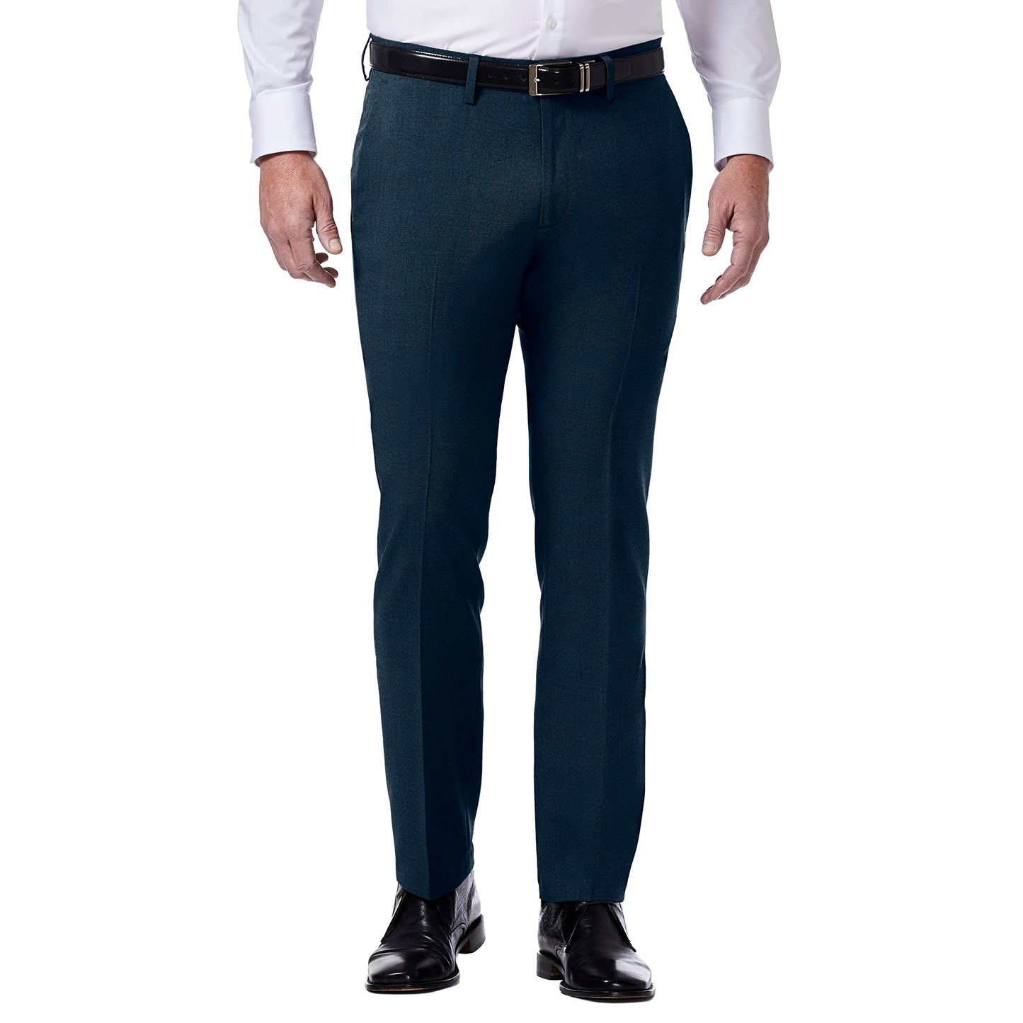 Kenneth Cole Reaction Men's Stretch Weave Slim Fit Dress Pant, Ink, 34W x 29L