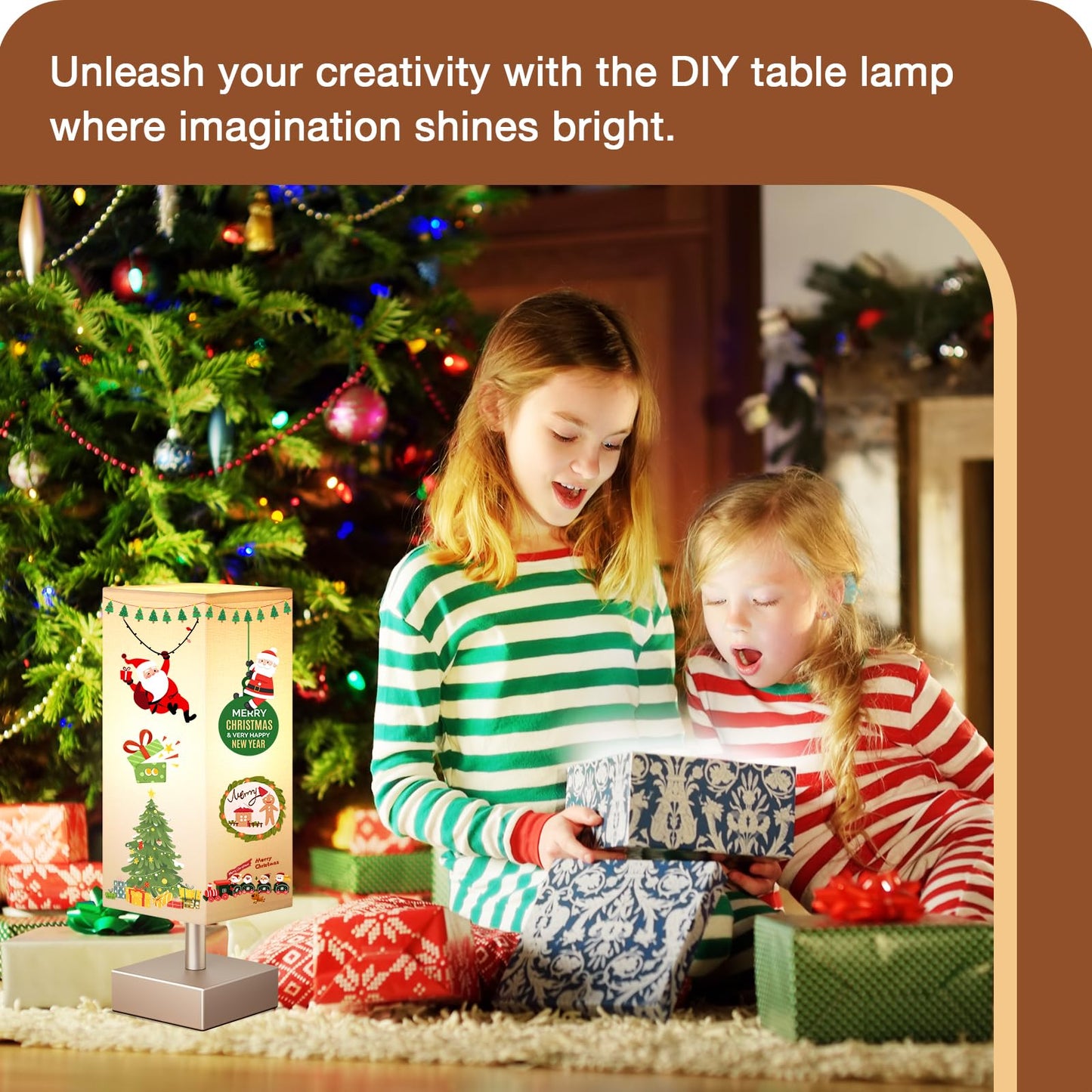 aooshine Antique Small Table Lamp - Bedside Lamp for Bedroom, Minimalist Nightstand Lamp with Square Fabric Shade, Desk Lamp for Kids Room Dorm