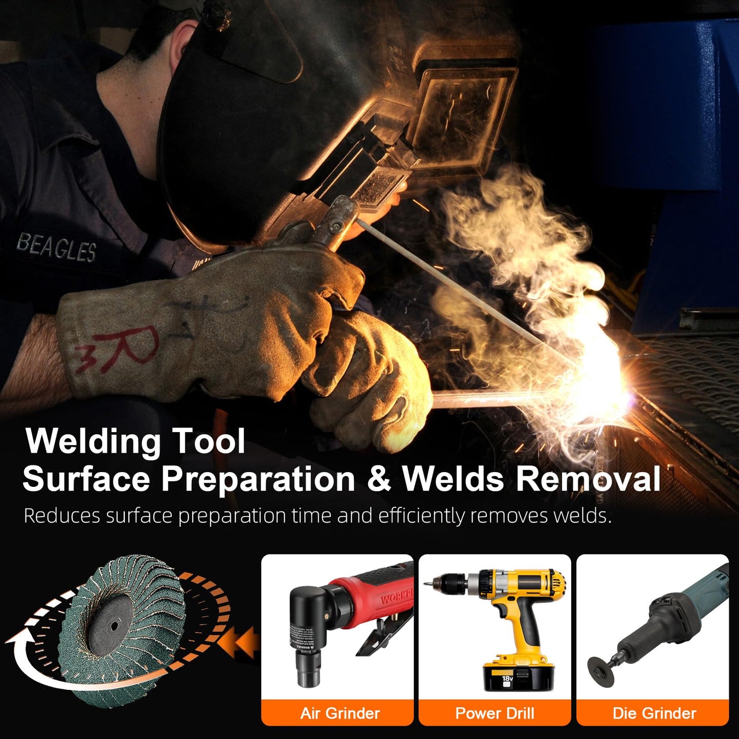 Sbestily 10PCS 80 Grit Curved Flap Disc 2 Inch Roll Lock Quick Change Sanding Discs 1pcs 1/4" Holder Surface Grinding Disc for Die Grinder Metal Surface Grind Burr Finish Weld Rust Paint Removal