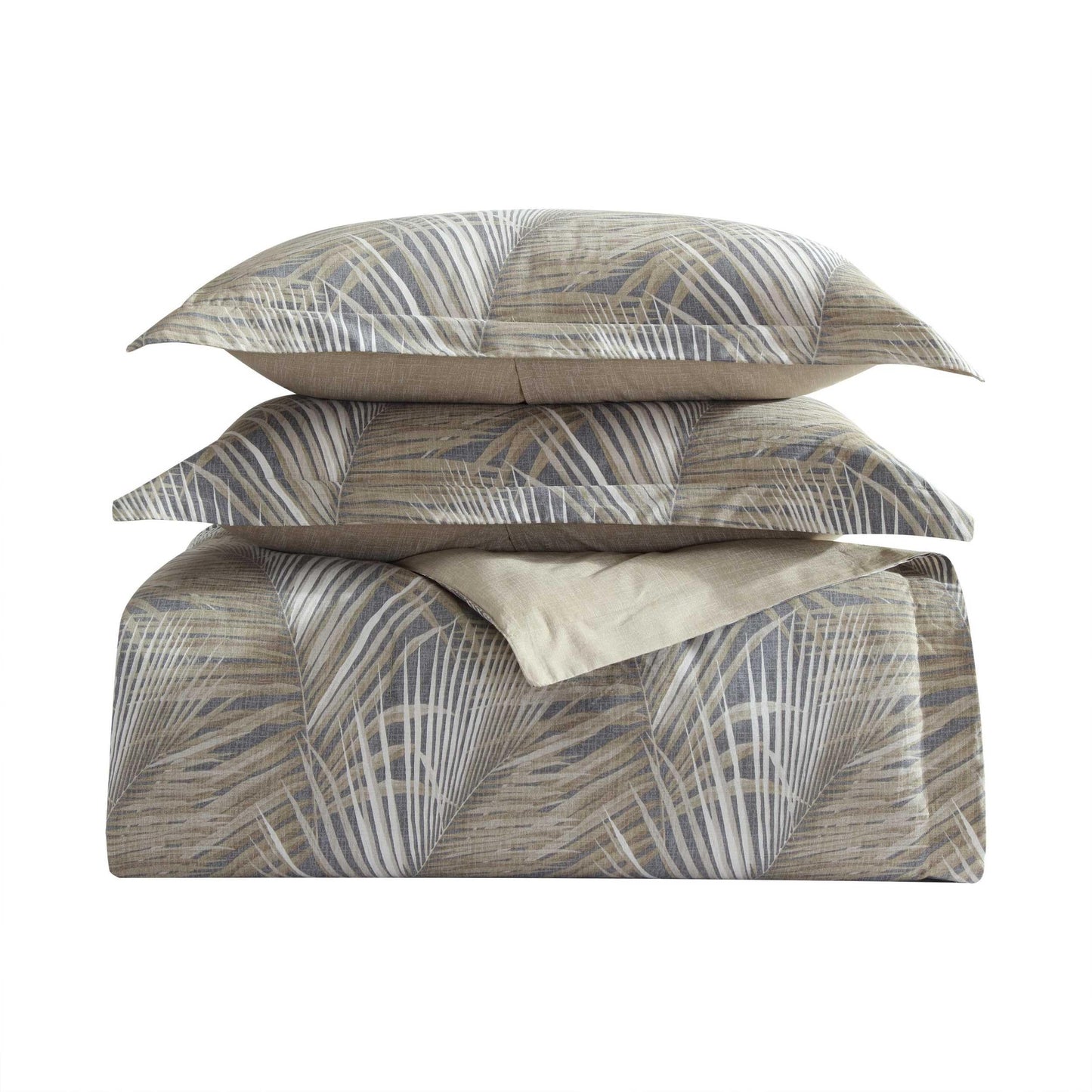 Tommy Bahama - Queen Comforter Set, Cotton Bedding with Matching Shams & Bedskirt, Medium Weight Bedding Set for All Seasons (Raffia Palms Brown, Queen)