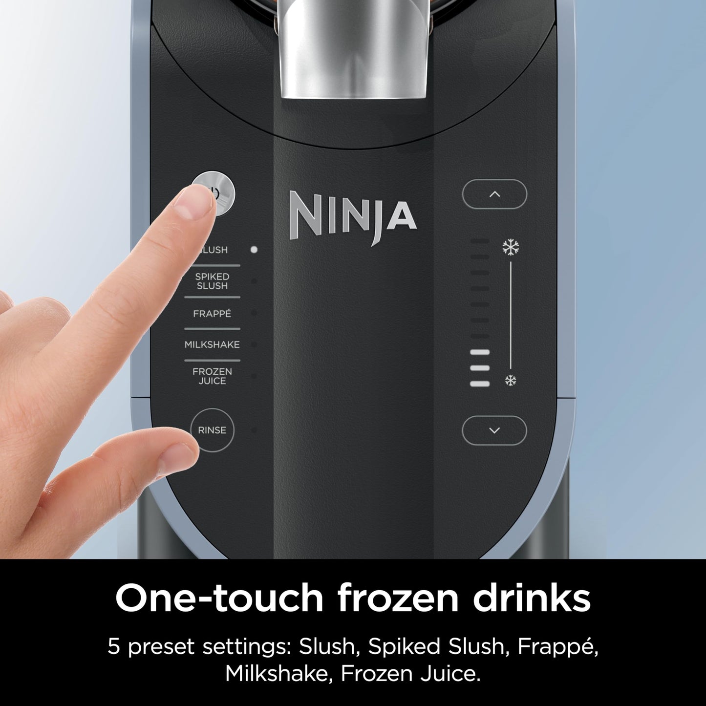 Ninja SLUSHi with RapidChill Technology, 88 oz. Frozen Drink & Slushie Machine, 5 Preset Programs, Margaritas, Frappés, and More, Premium Accents, Black, FS301