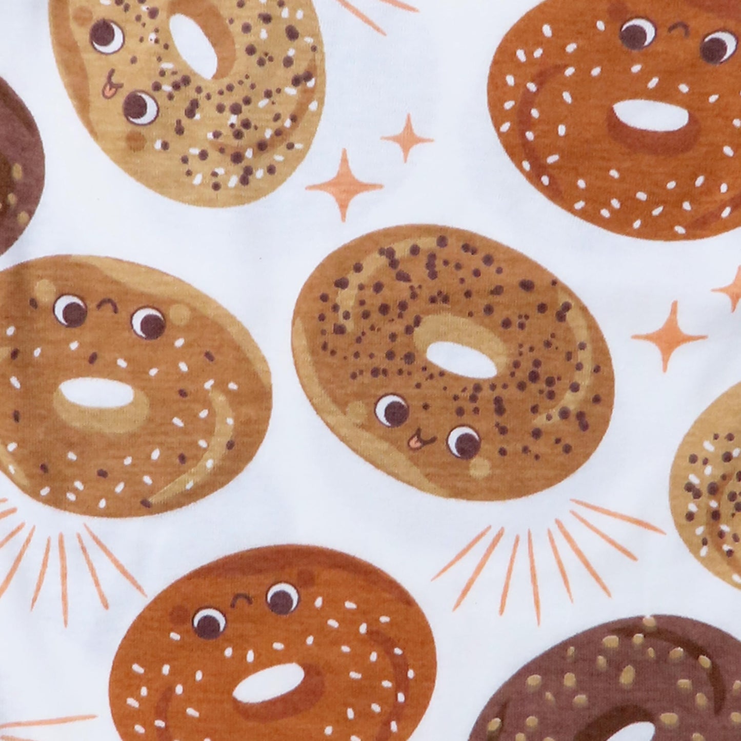 HonestBaby 2-Piece Pajamas Sleepwear PJs 100% Organic Cotton for Baby, Toddler, Kids, Boy, Bagel Schmagel