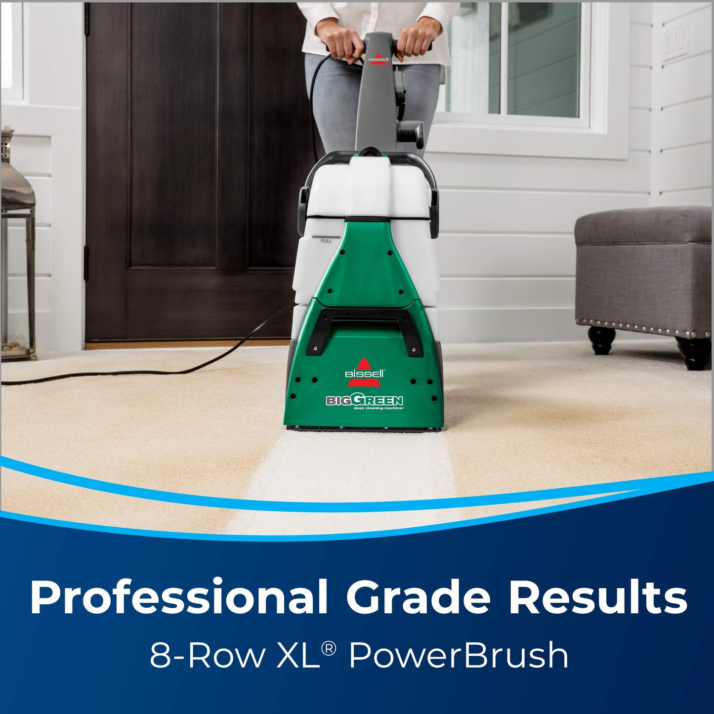 BISSELL® Big Green® Professional Carpet Cleaner with XL DirtLifter PowerBrush, 9-inch Long Reach Hose, 6-inch Tough Stain Tool, Includes BISSELL PRO MAX Formula with Stain Protect Technology