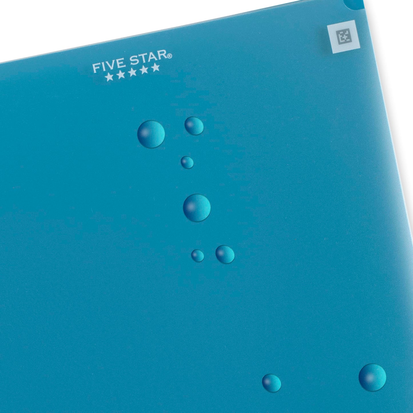 Five Star 2-Pocket Folder + Study App, 4 Pack, Plastic Folder with Prong Fasteners and Customizable Clear Cover, Holds 8-1/2" x 11" Paper, White, Purple, Yellow, Blue (340220B-ECM)