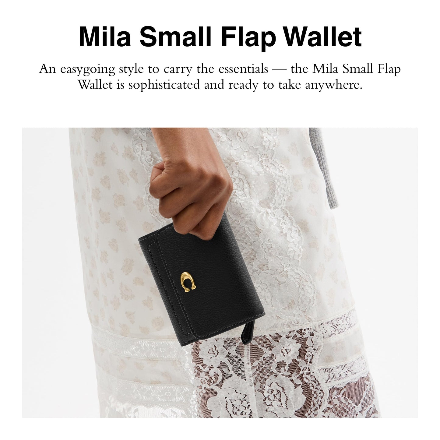 Coach Women's Mila Small Flap Accessory-Travel Wallet, B4/Black, One Size