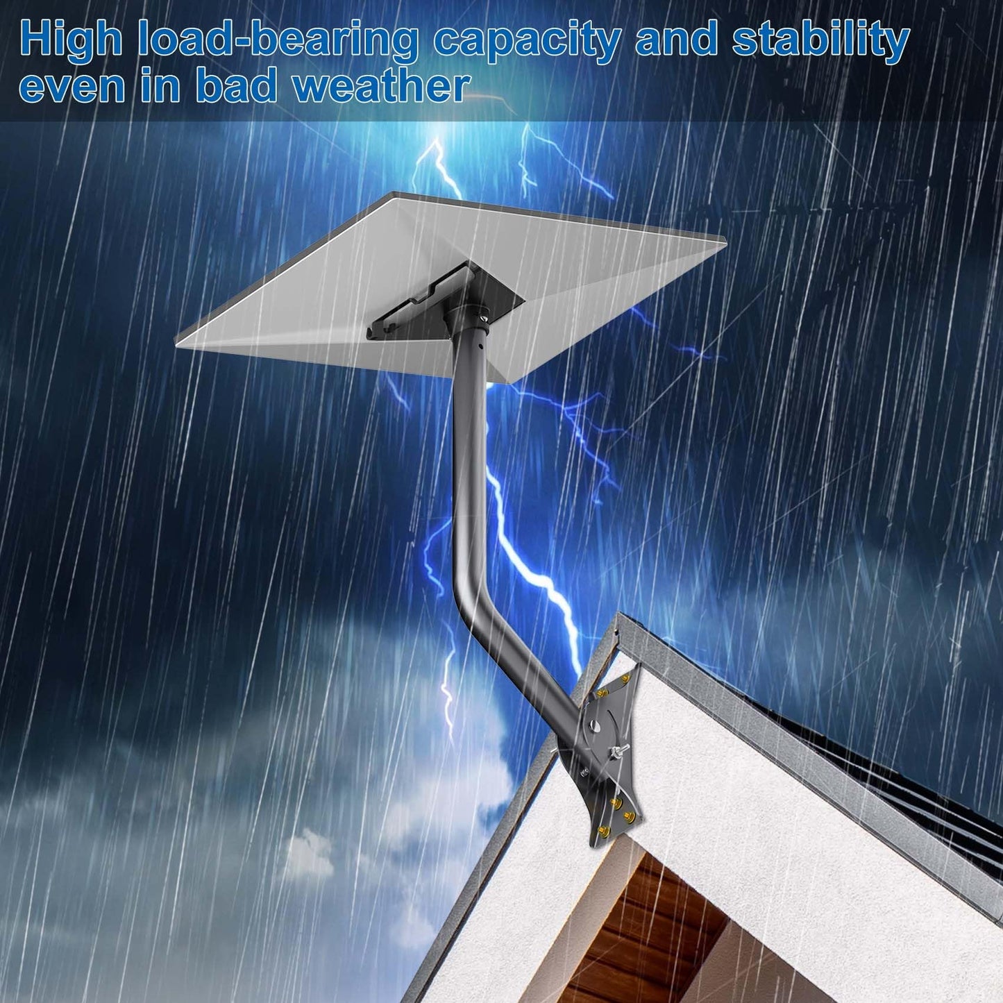 Gen 3 Mount for Starlink, Adjustable Wall /Roof Mounting Kit Compatible with V3 Starlink Standard Dish【Include Aluminum Gen 3 Pipe Adapter】