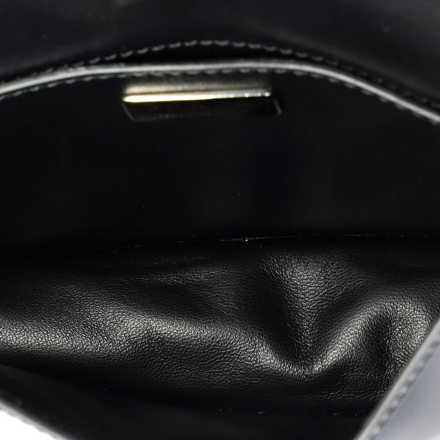 Prada, Pre-Loved Maxi Triangle Logo Chain Flap Bag Brushed Leather Small, Black