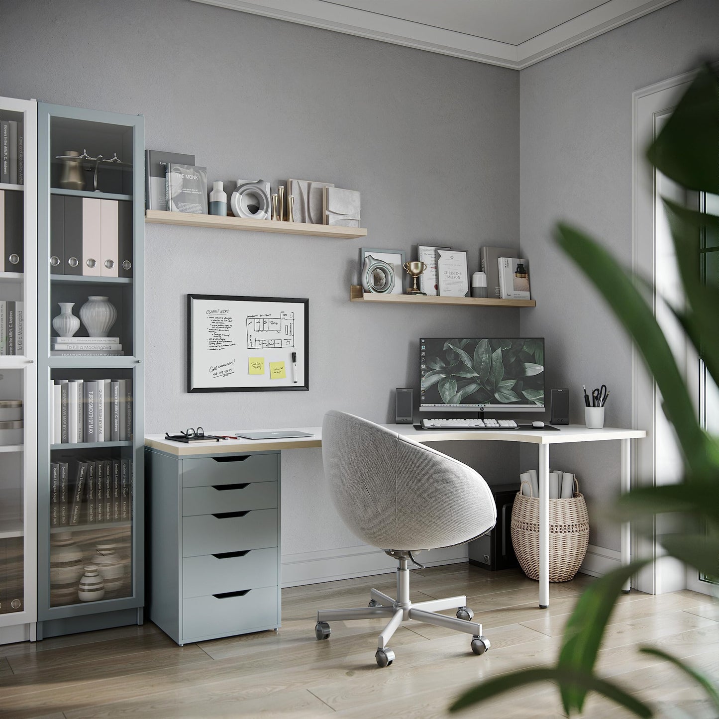 U Brands Magnetic Dry Erase Board, 17 x 23 Inches, Black Wood Frame (307U00-01)