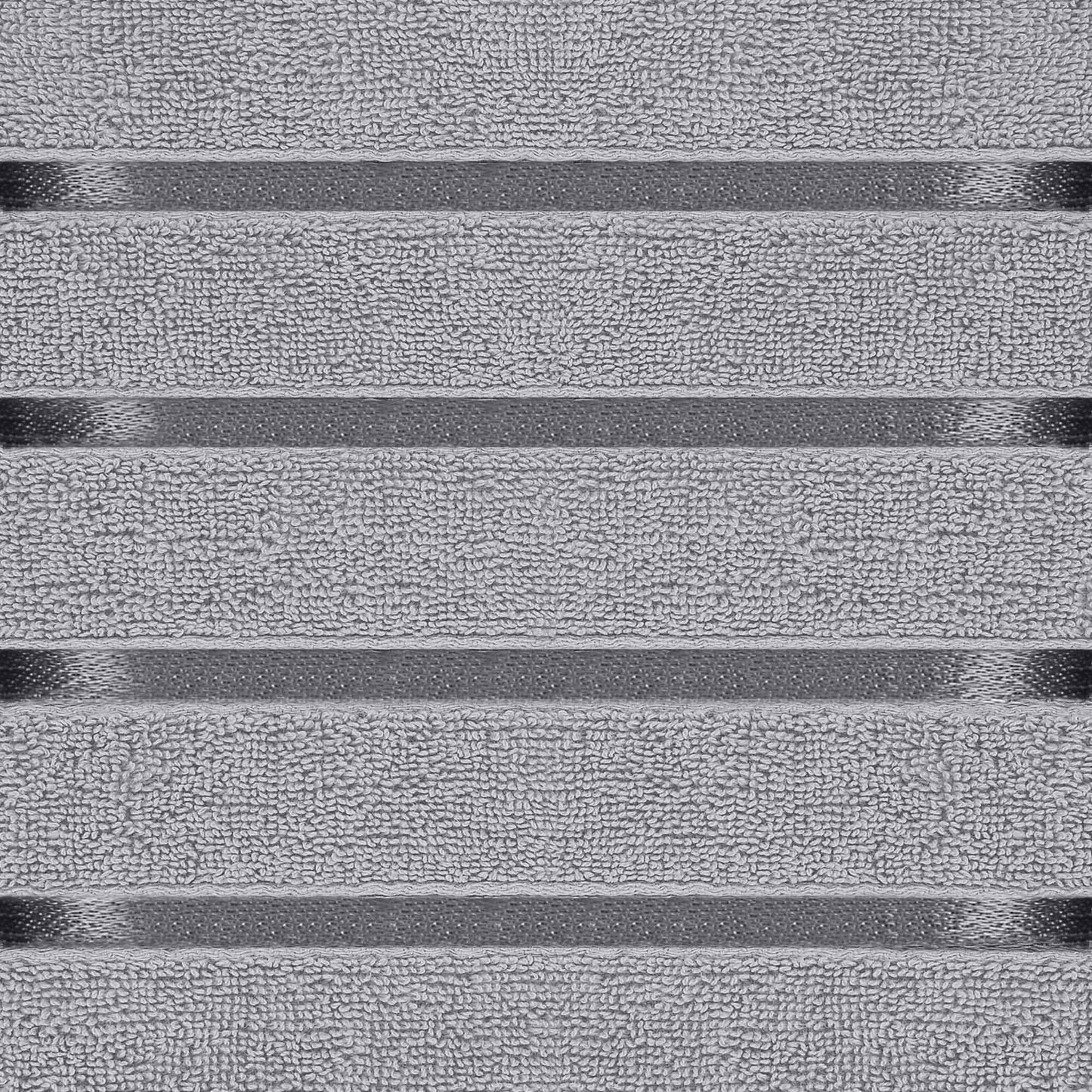 Utopia Towels 8 Piece Luxury Towel Set, 2 Bath, 2 Hand, and 4 Wash Cloths, 600 GSM Ring Spun Cotton, Highly Absorbent Viscose Stripe Towels, Ideal for Everyday use, Cool Grey