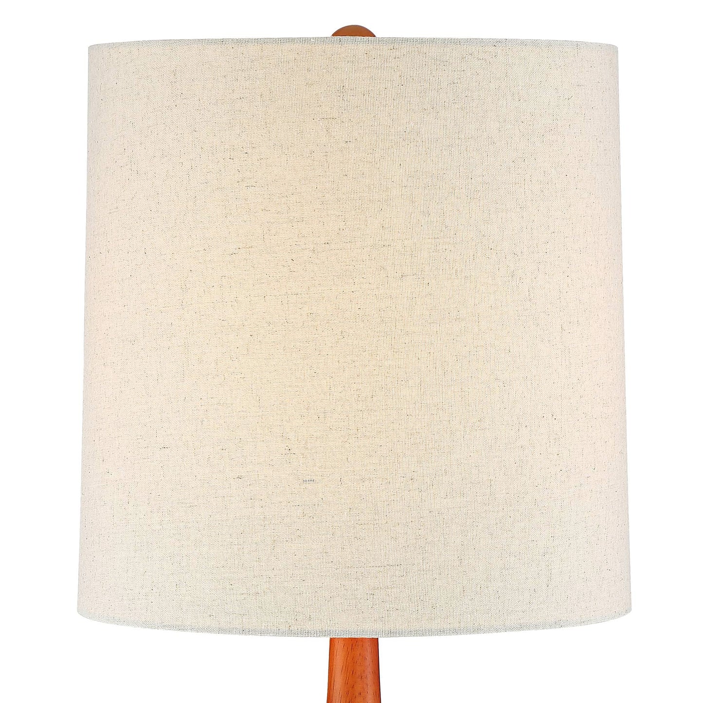 360 Lighting Andi Mid Century Modern Table Lamp 24.5" High Hammered Bronze Ceramic Wood Off White Tall Drum Shade for Living Room Bedroom House Bedside Nightstand Home Office (Color May Vary)