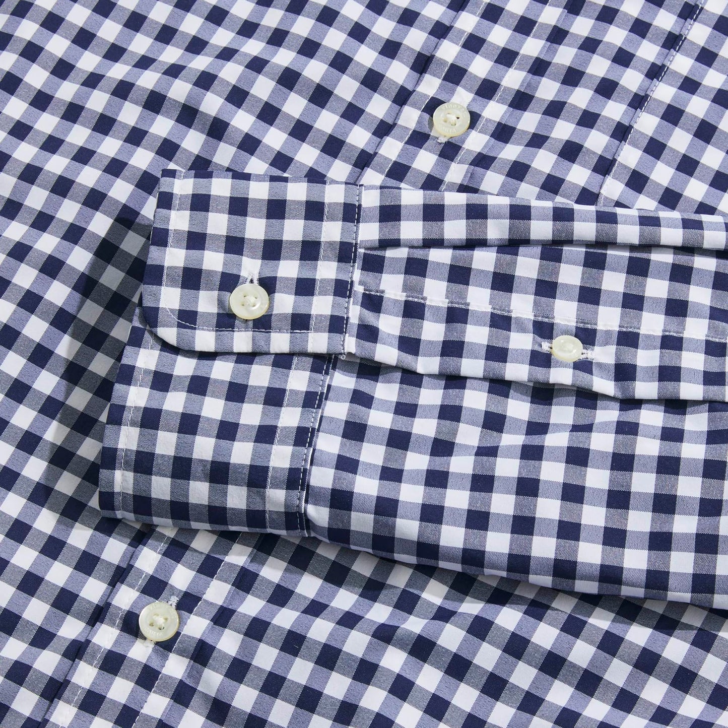 vineyard vines Men's On-The-Go Nylon Gingham Shirt, Blue Blazer Plaid