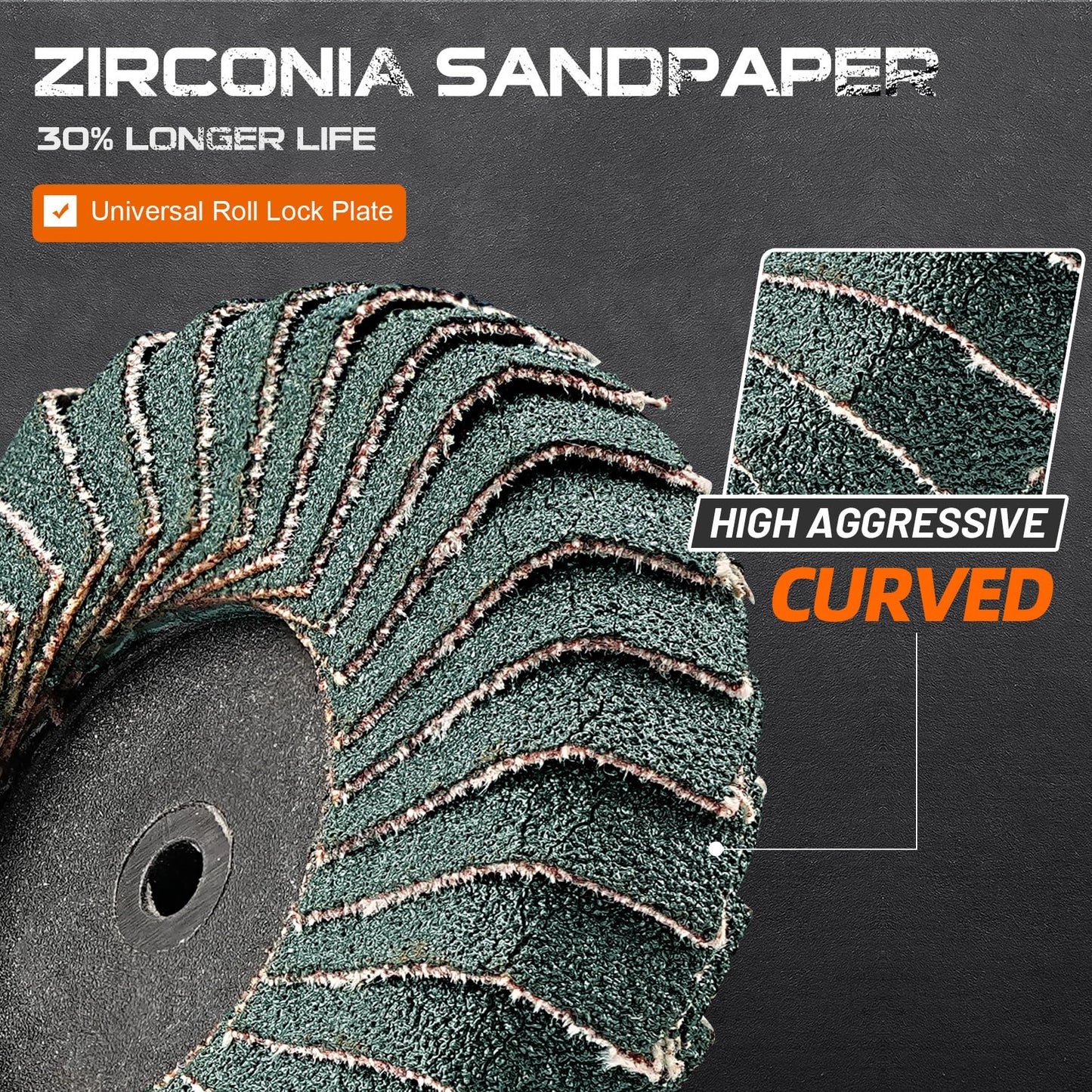 Sbestily 10PCS 80 Grit Curved Flap Disc 2 Inch Roll Lock Quick Change Sanding Discs 1pcs 1/4" Holder Surface Grinding Disc for Die Grinder Metal Surface Grind Burr Finish Weld Rust Paint Removal