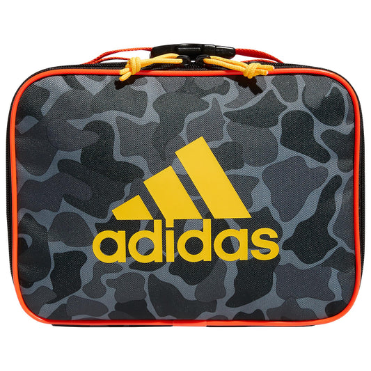 adidas Foundation Insulated Lunch Bag for Men and Women, Nomad Camo Grey/Solar Gold/Solar Red