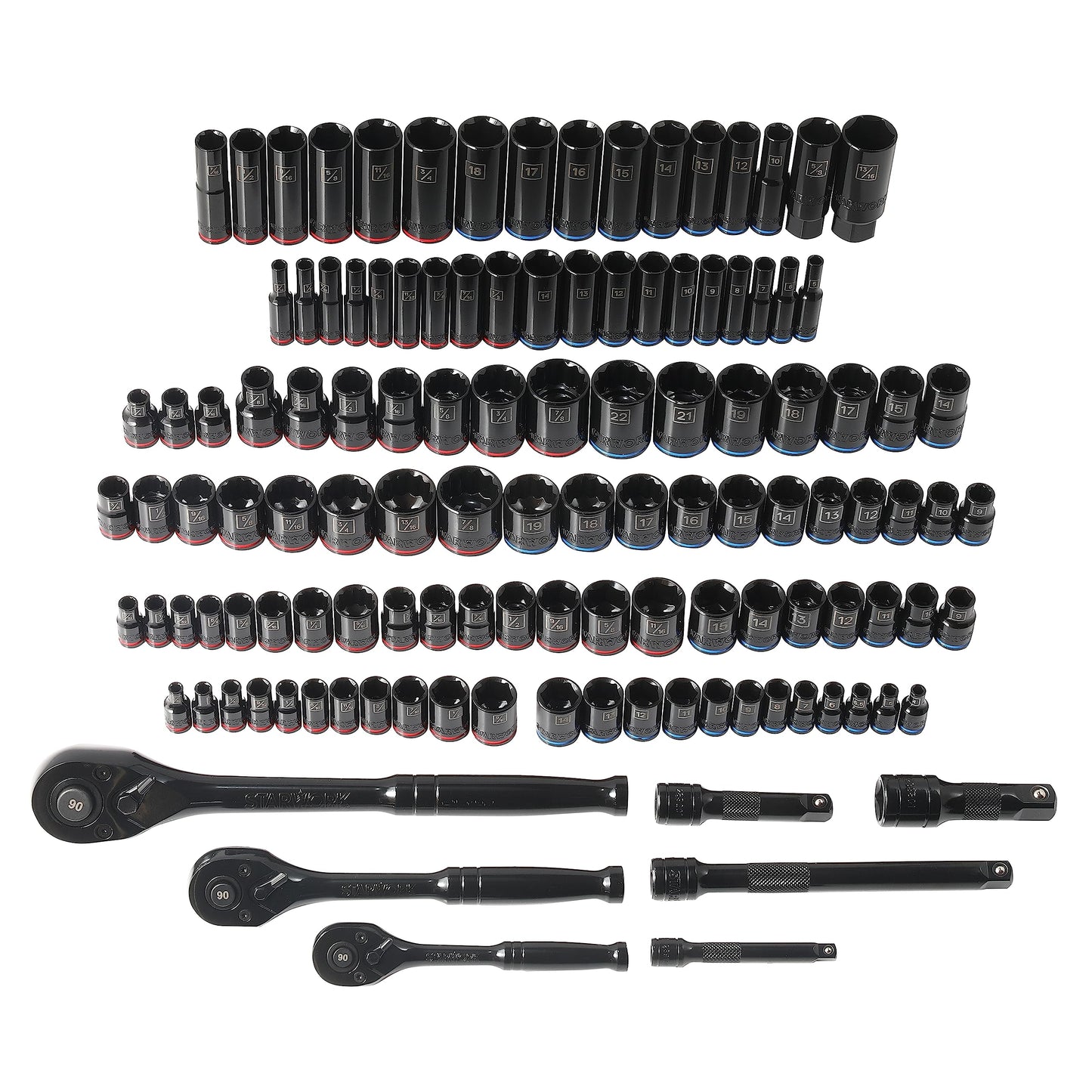 STARWORK TRUE MECHANIC 303-Piece Mechanics Tool Set, 120T Ratcheting Wrench, Professional, SAE/Metric