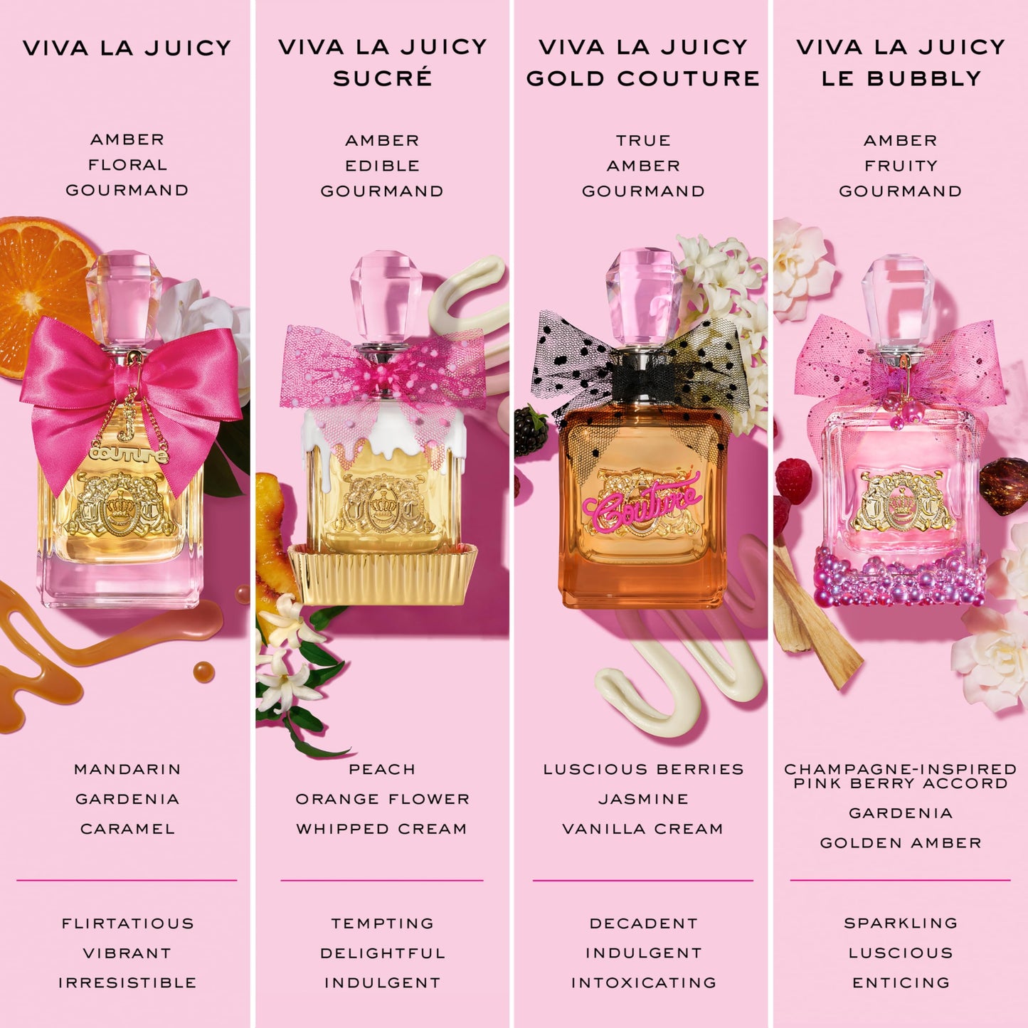 Juicy Couture Viva La Juicy Le Bubbly Eau De Parfum, Luxury Women's Perfume with Notes of Champagne Inspired Pink Berries, Gardenia, Jasmine & Amber - Fruity & Sweet, EDP Spray, 3.4 Fl Oz