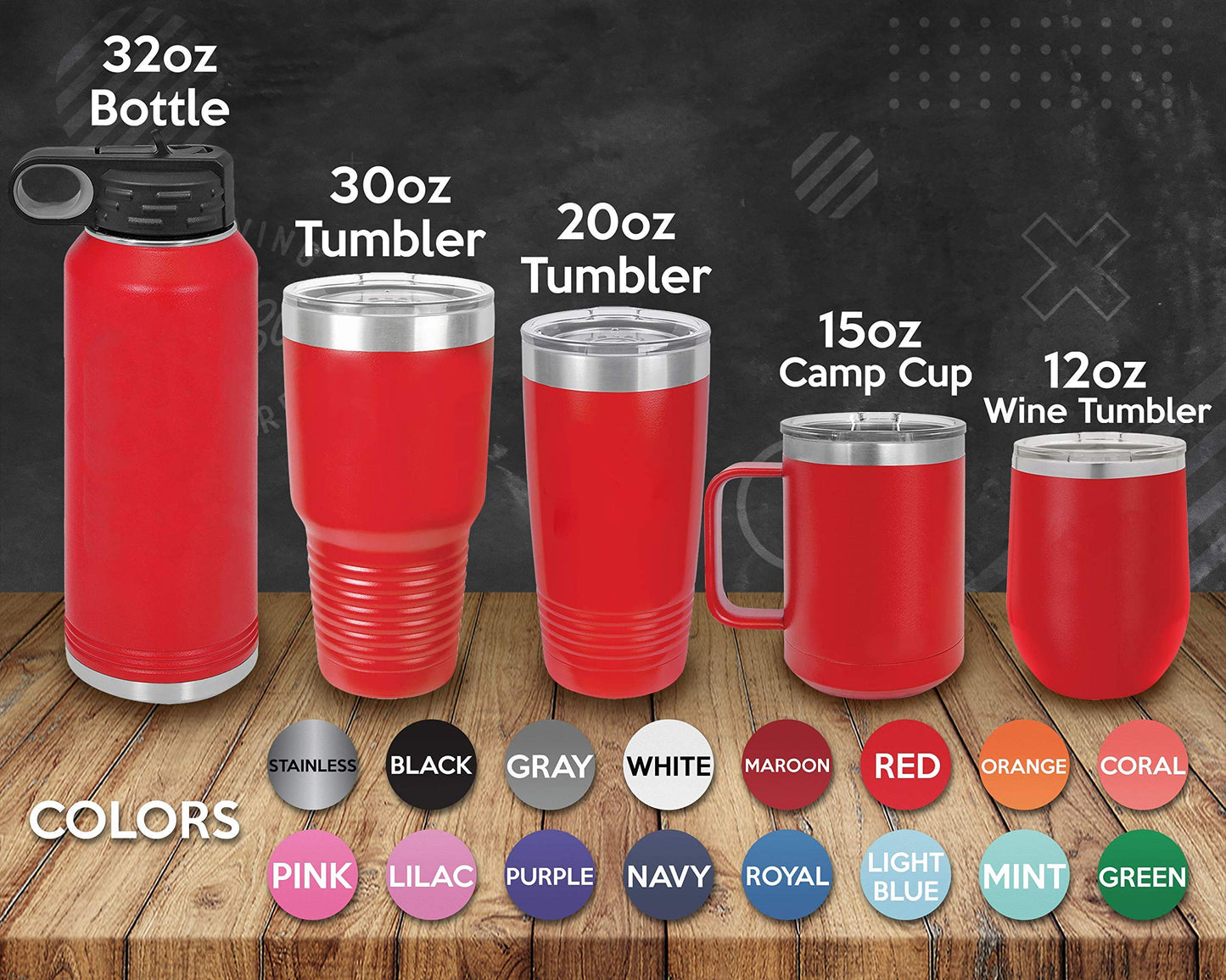 Alterd Industries Volleyball Coach Gift - insulated tumbler with lid, travel coffee mug, personalized stainless steel cups, 20 oz tumbler, girl sports coaches, (32oz Water Bottle, Black)