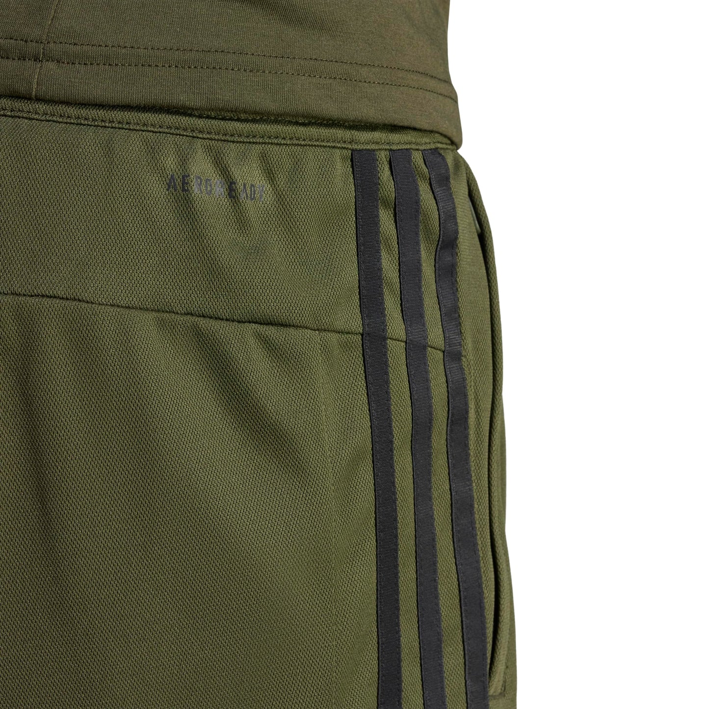 adidas Men's Train Essentials Piqué 3-Stripes Shorts, Night Cargo/Black