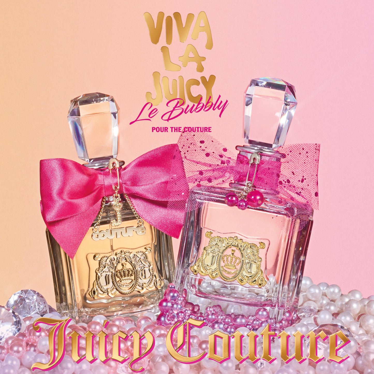 Juicy Couture Viva La Juicy Le Bubbly Eau De Parfum, Luxury Women's Perfume with Notes of Champagne Inspired Pink Berries, Gardenia, Jasmine & Amber - Fruity & Sweet, EDP Spray, 3.4 Fl Oz