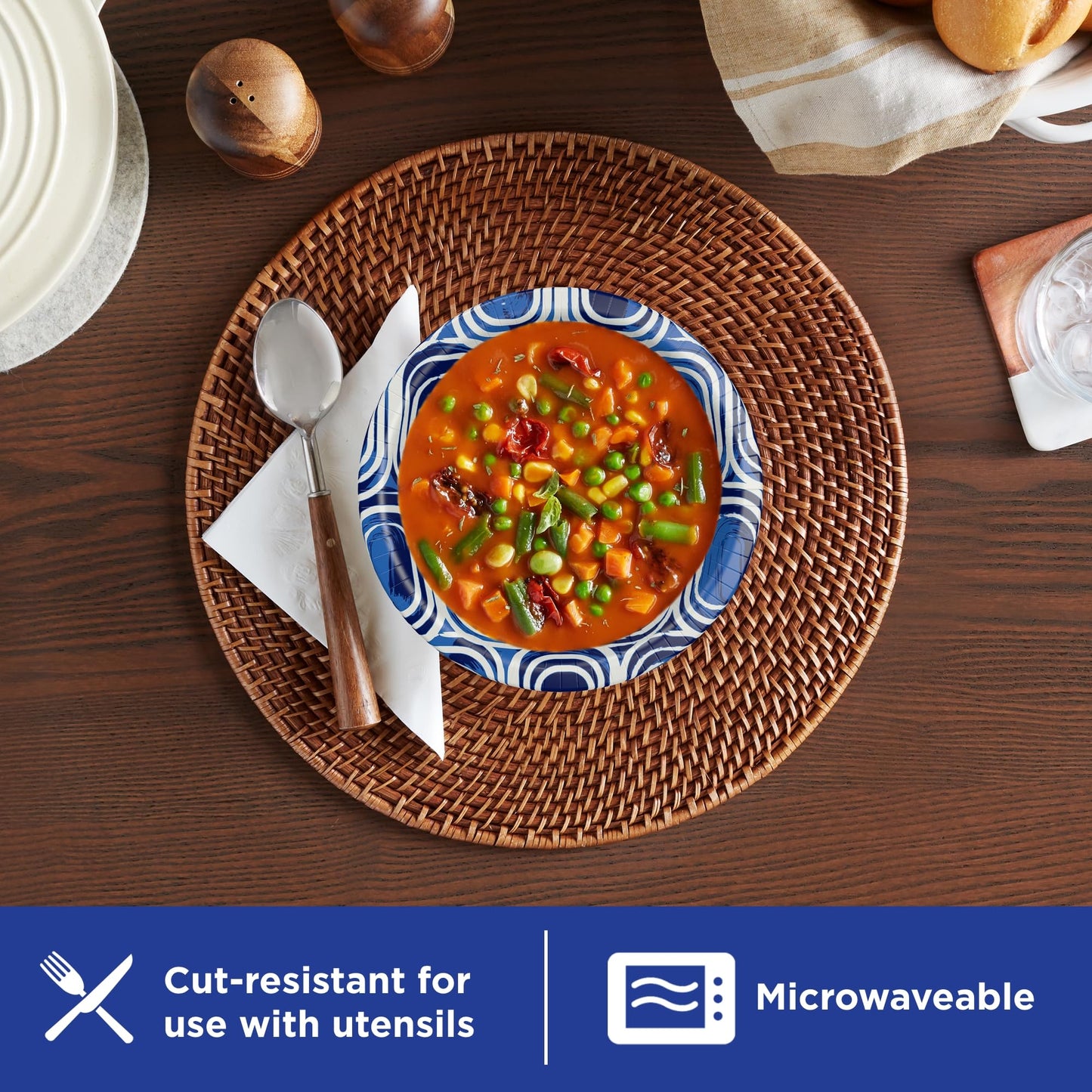 Dixie Ultra, Large Paper Bowls, 20 Oz, 26 Count (Pack of 6), Microwave Safe, Compostable, Disposable Bowls Great For Breakfast, Lunch, And Dinner Meals