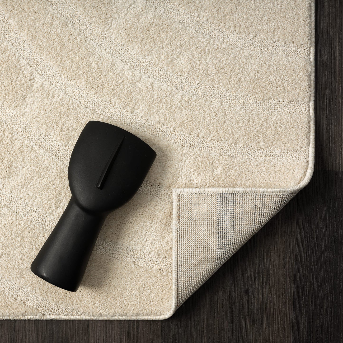 LUXE WEAVERS Modern Geometric Wave Cream 8x10 Area Rug