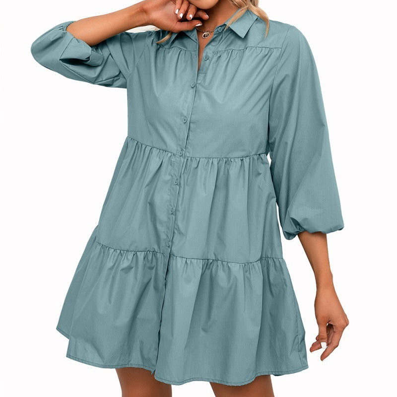 Loose Casual Single-breasted Mid-length Shirt